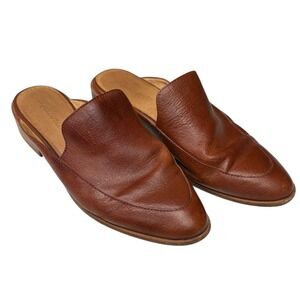 Madewell Brown Leather Pointed-Toe Mules